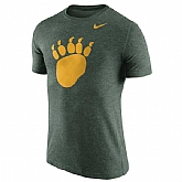 Baylor Bears Nike Logo Plus Tri-Blend WEM T-Shirt - Heather Green,baseball caps,new era cap wholesale,wholesale hats